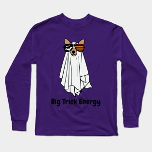 Big Trick Energy Ghost Dog Long Sleeve T-Shirt